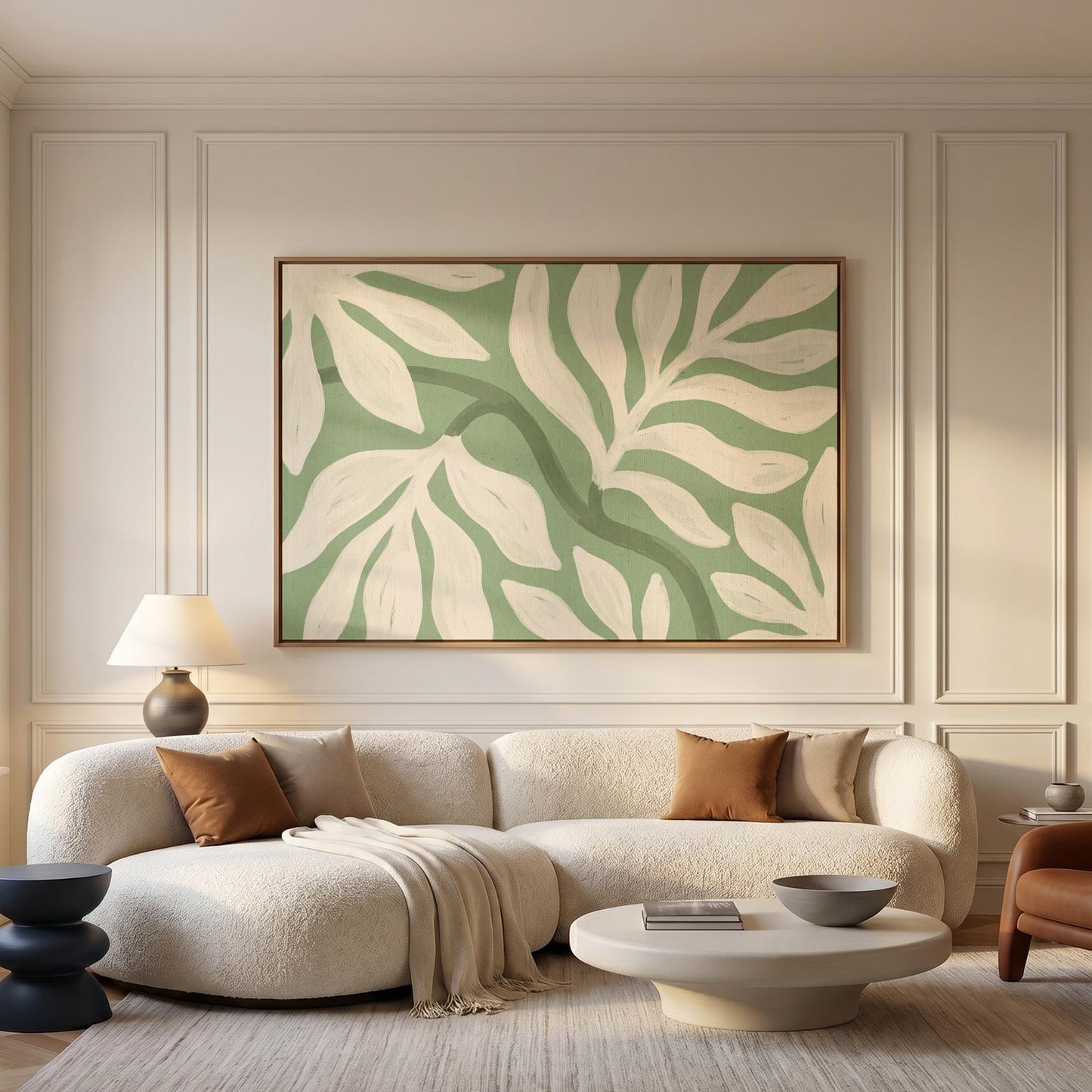 Abstract Leaf Canvas Wall Art