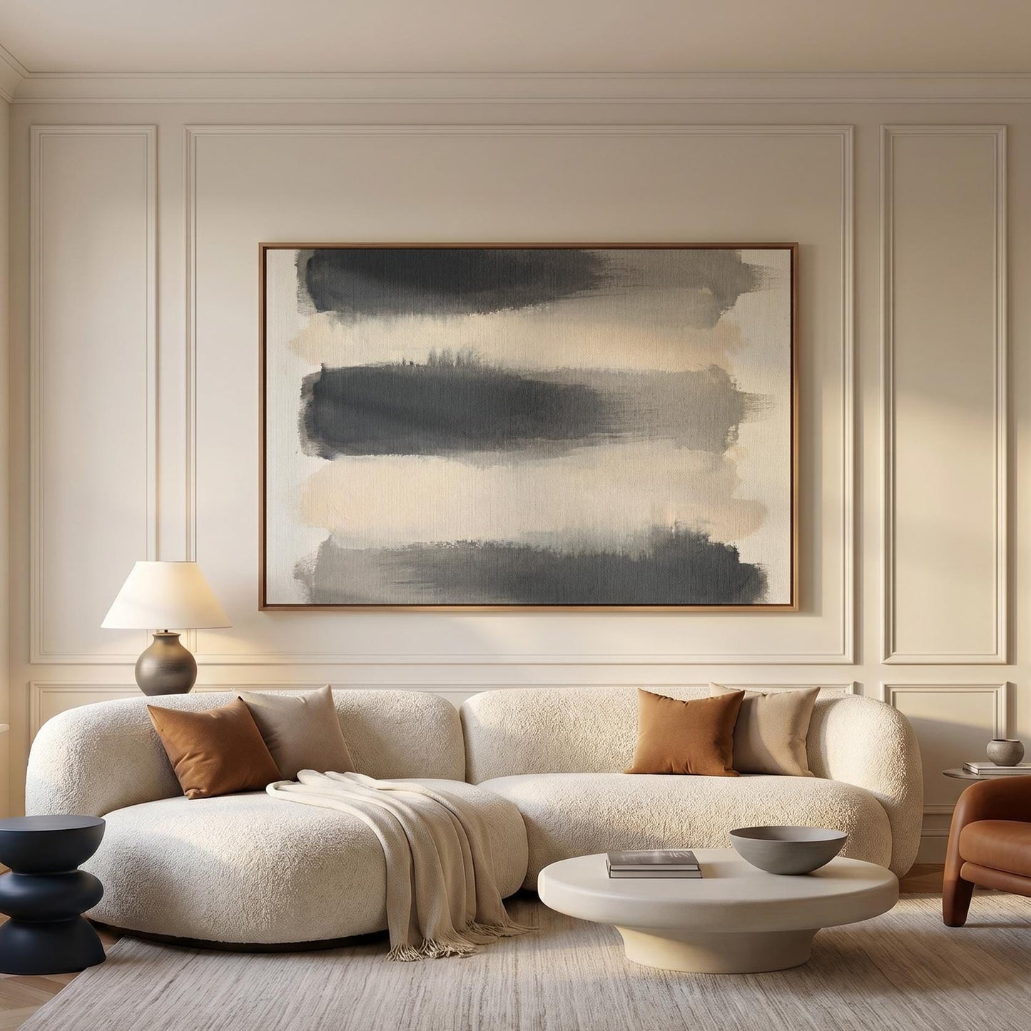 Abstract Brushstroke Canvas Wall Art