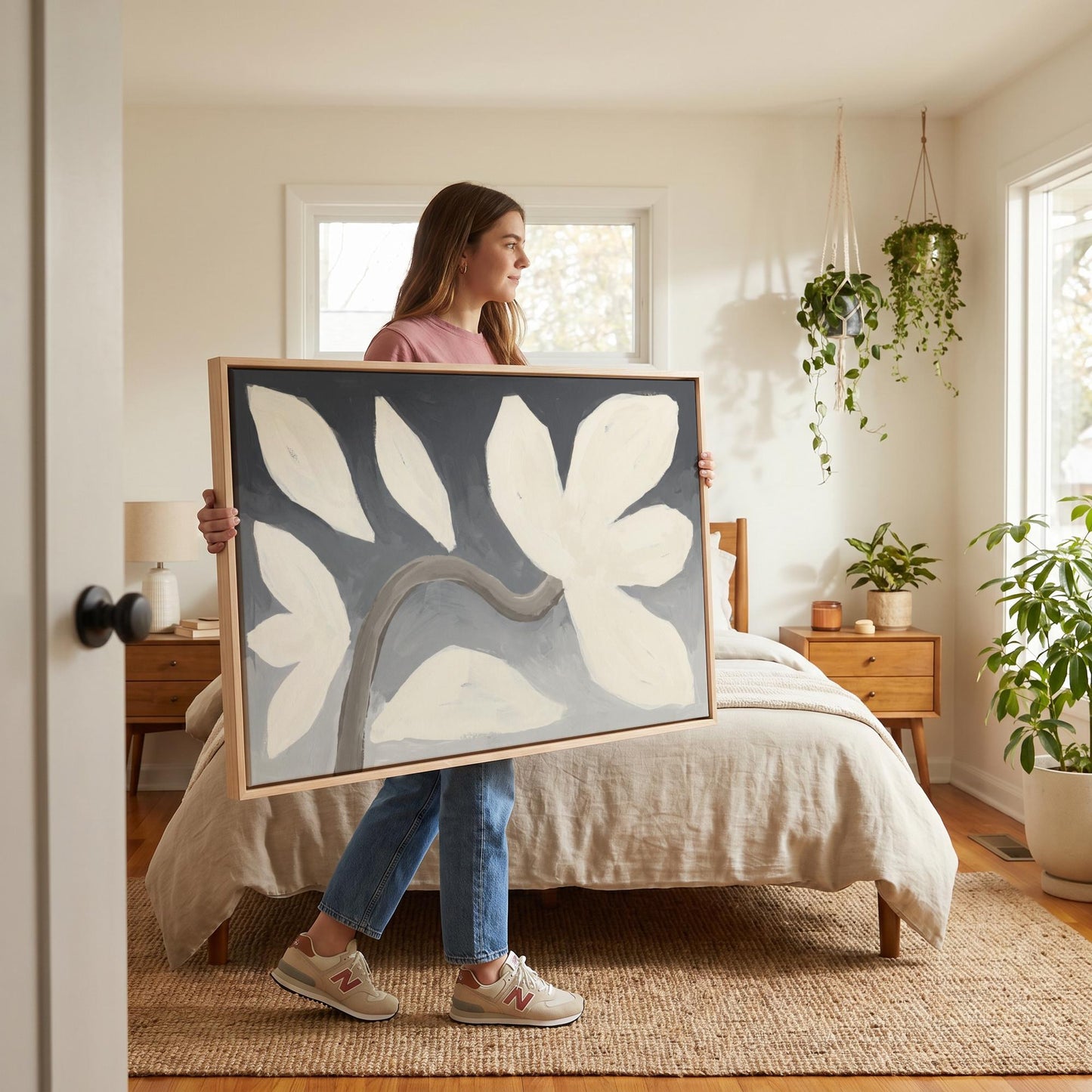 Abstract Magnolia Canvas Wall Art