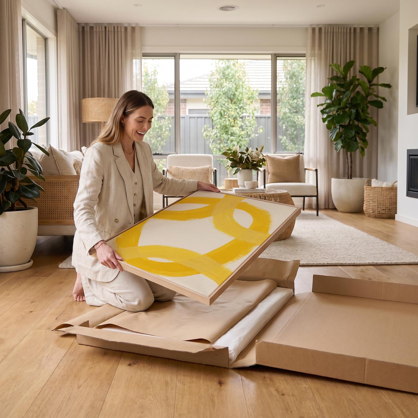 Abstract Brushstroke Canvas Wall Art