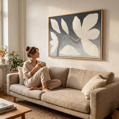 Abstract Magnolia Canvas Wall Art