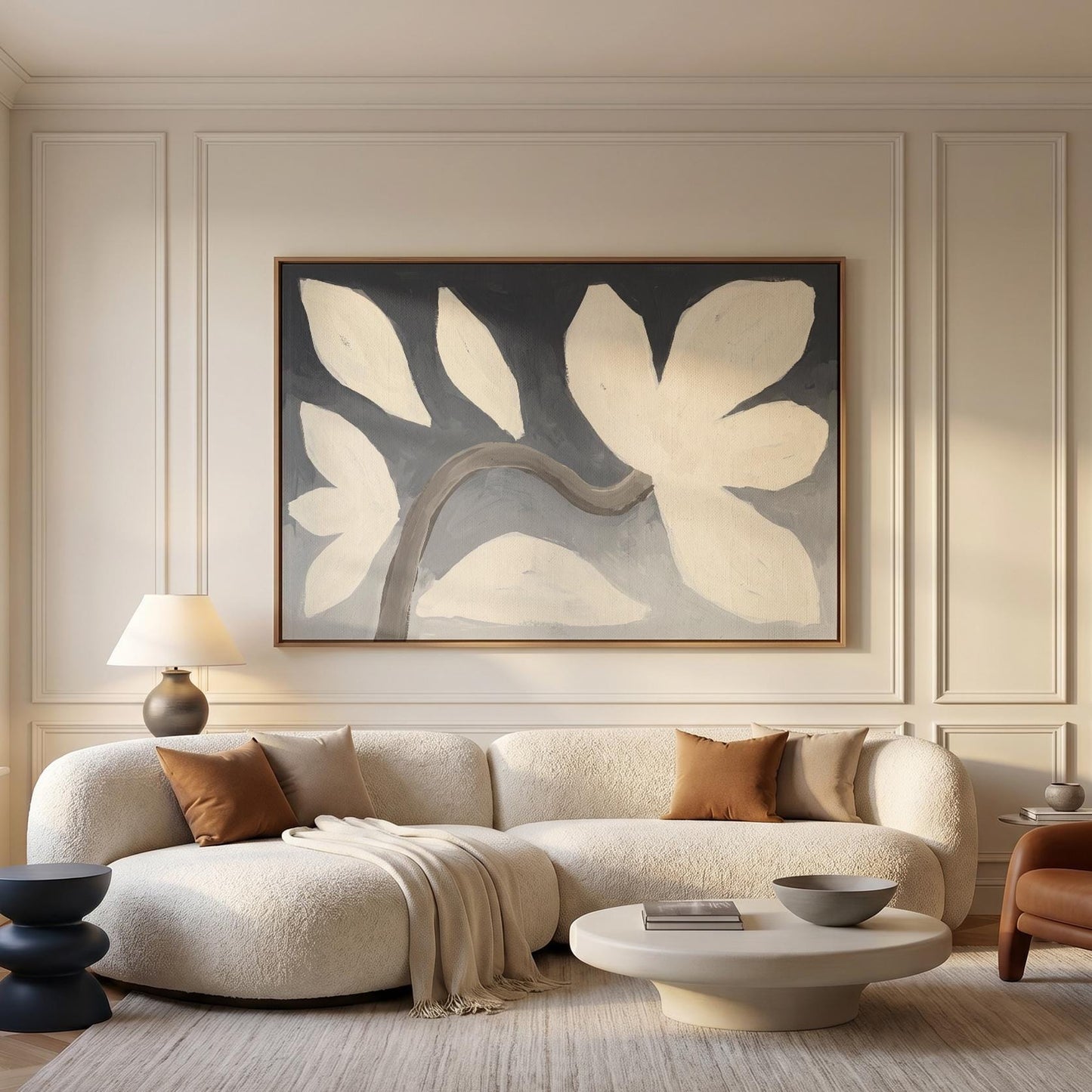 Abstract Magnolia Canvas Wall Art