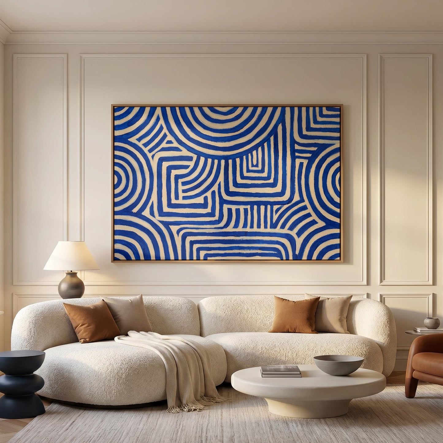Abstract Geometric Lines Canvas Wall Art