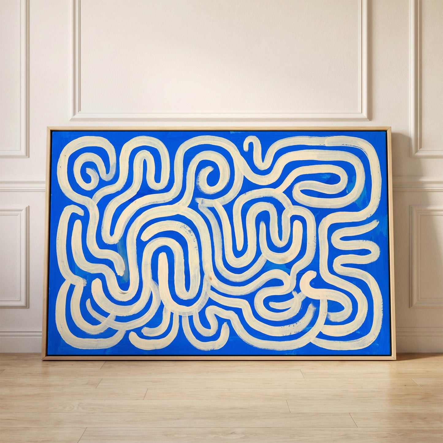 Abstract Swirl Lines Canvas Wall Art