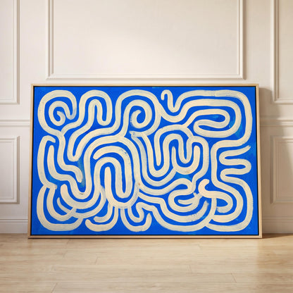 Abstract Swirl Lines Canvas Wall Art