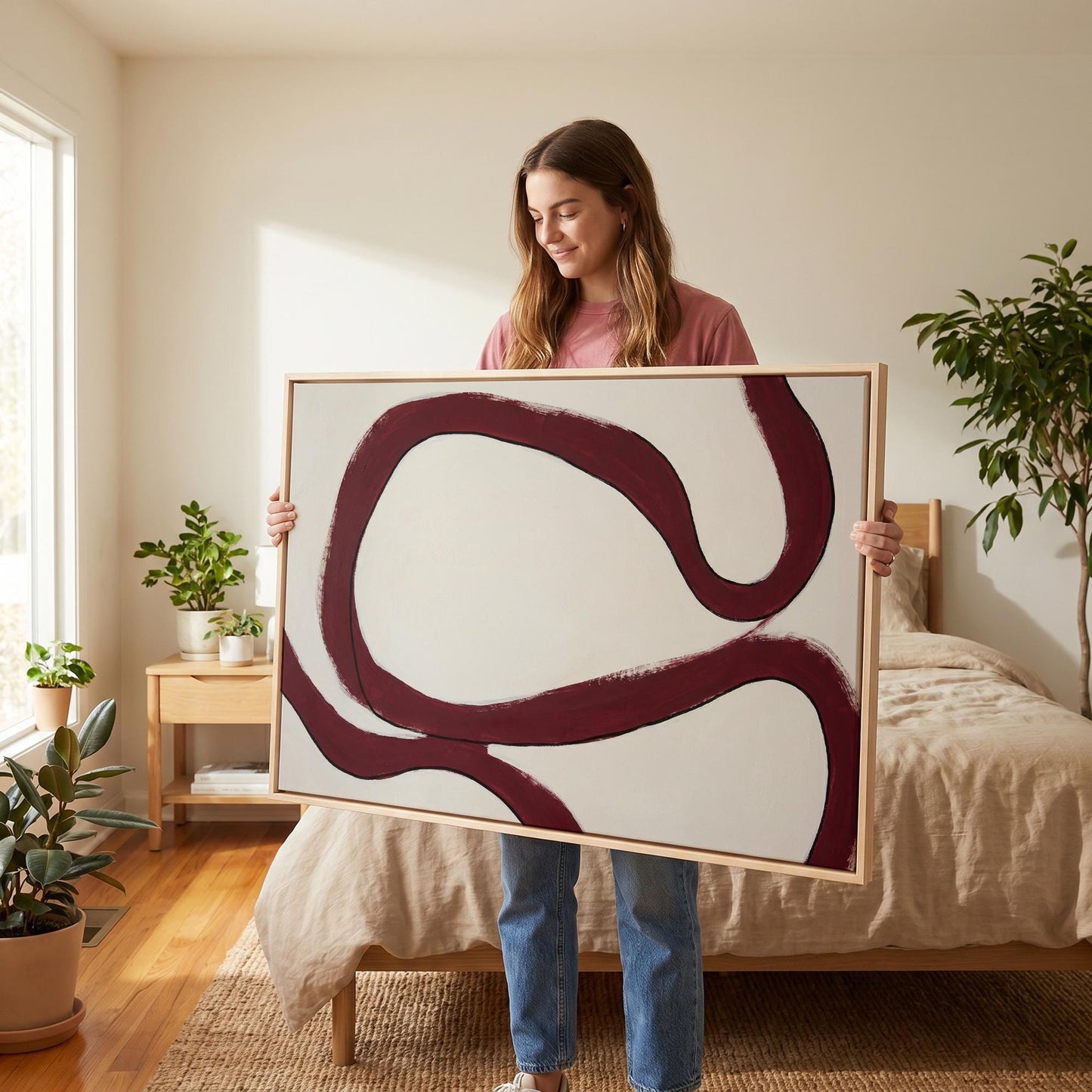 Abstract Brushstroke Canvas Wall Art