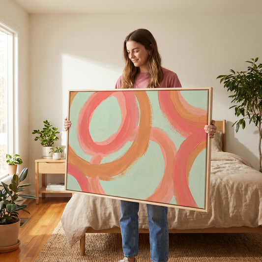 Abstract Swirl Canvas Wall Art