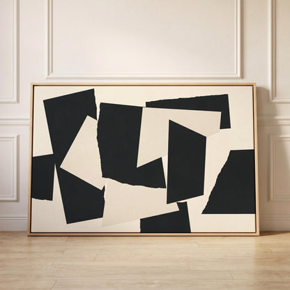 Black Geometric Shapes Canvas Wall Art