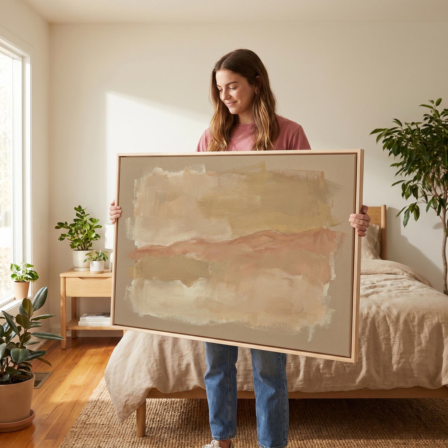 Abstract Brushstroke Canvas Wall Art