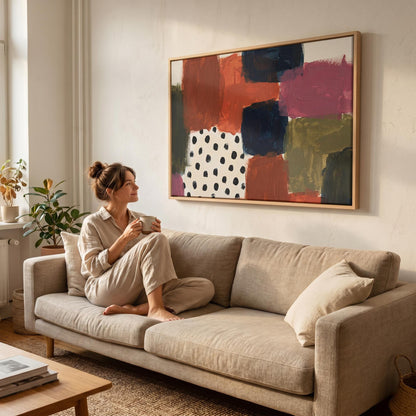 Abstract Color Block Canvas Wall Art