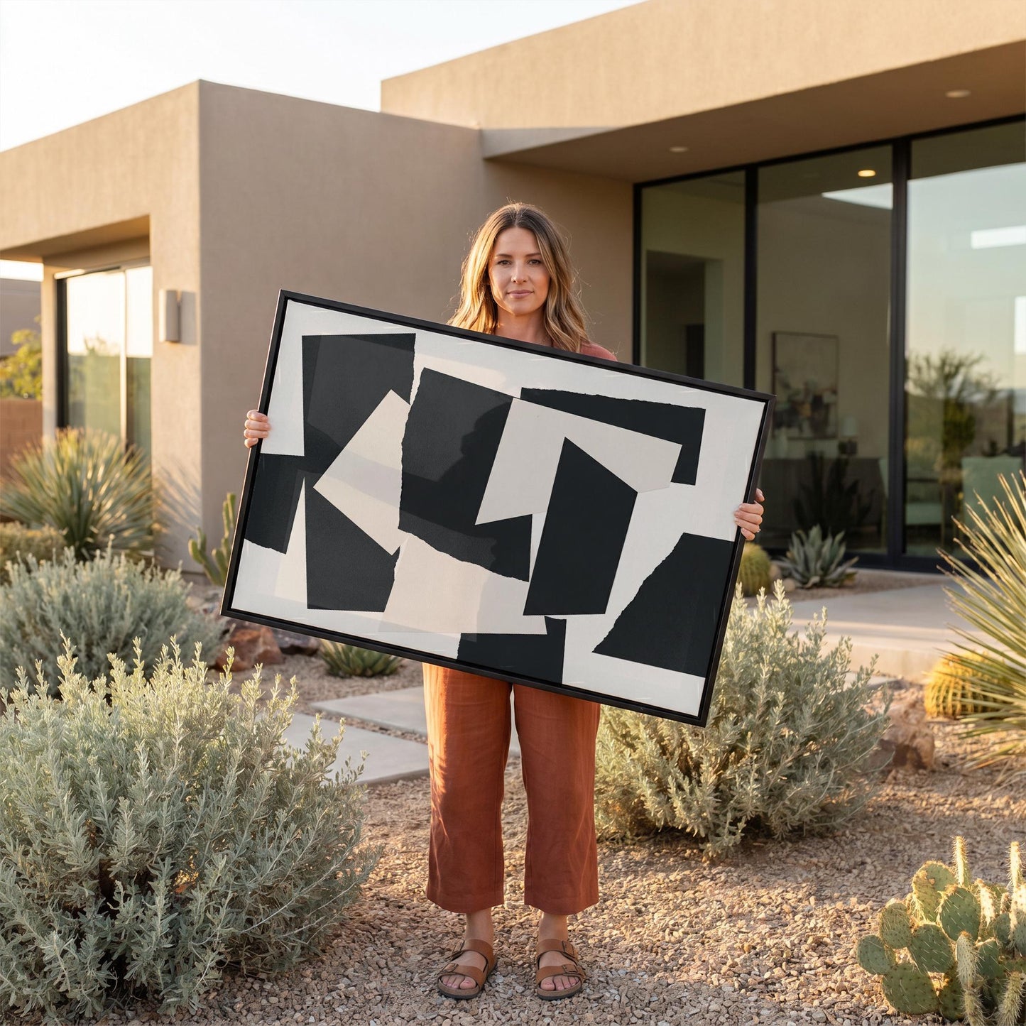 Black Geometric Shapes Canvas Wall Art