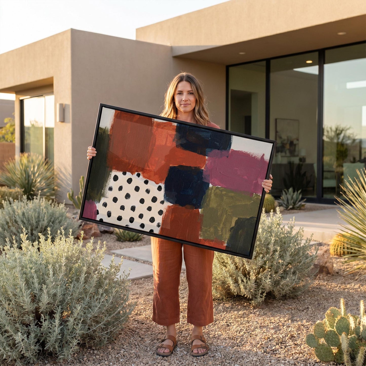 Abstract Color Block Canvas Wall Art