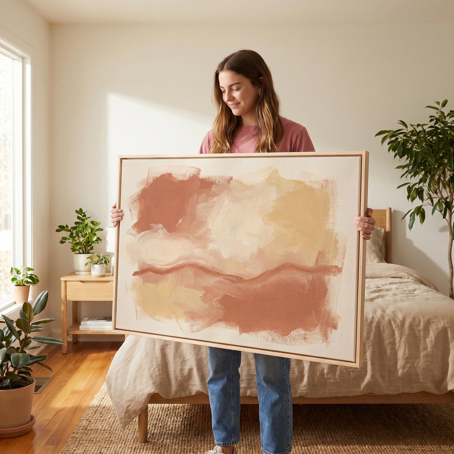 Abstract Brushstroke Canvas Wall Art