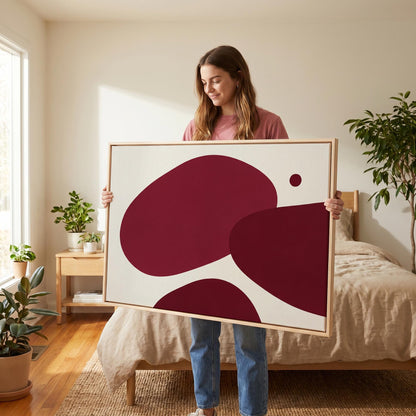 Abstract Organic Shapes Canvas Wall Art