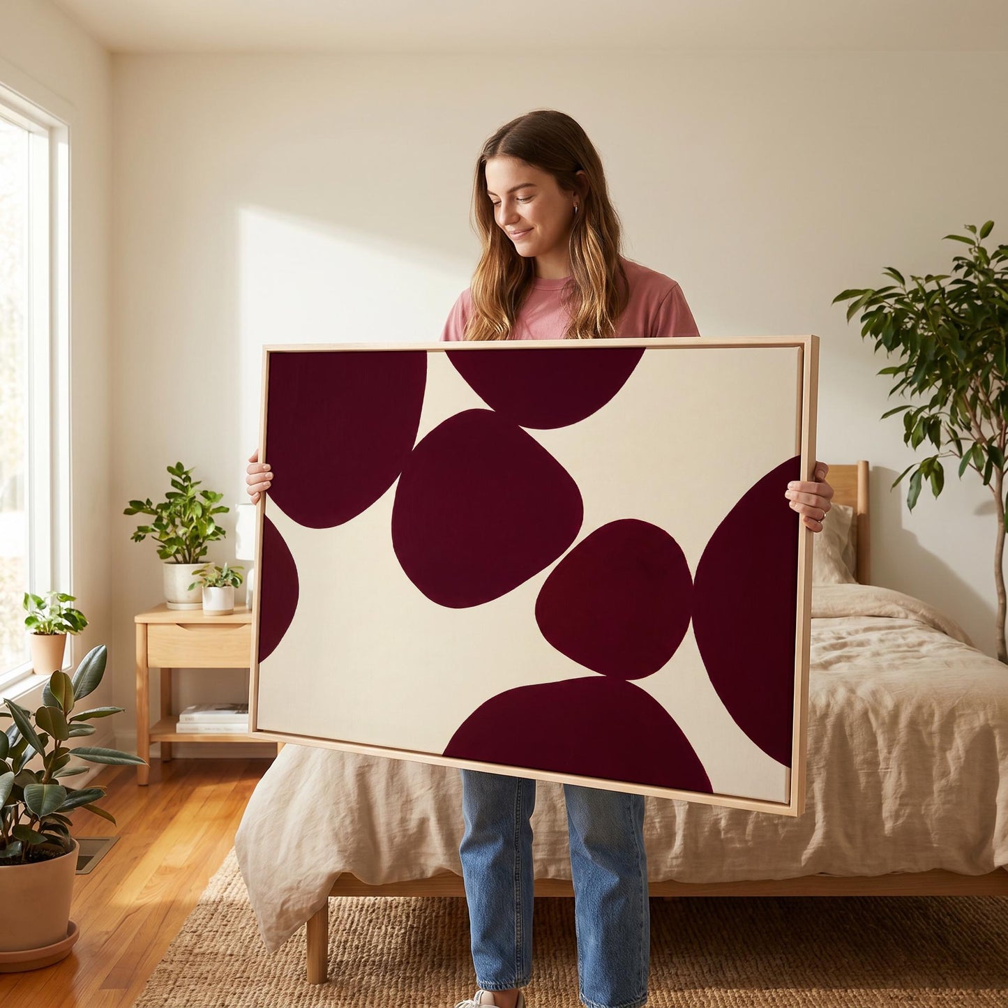 Abstract Organic Shapes Canvas Wall Art