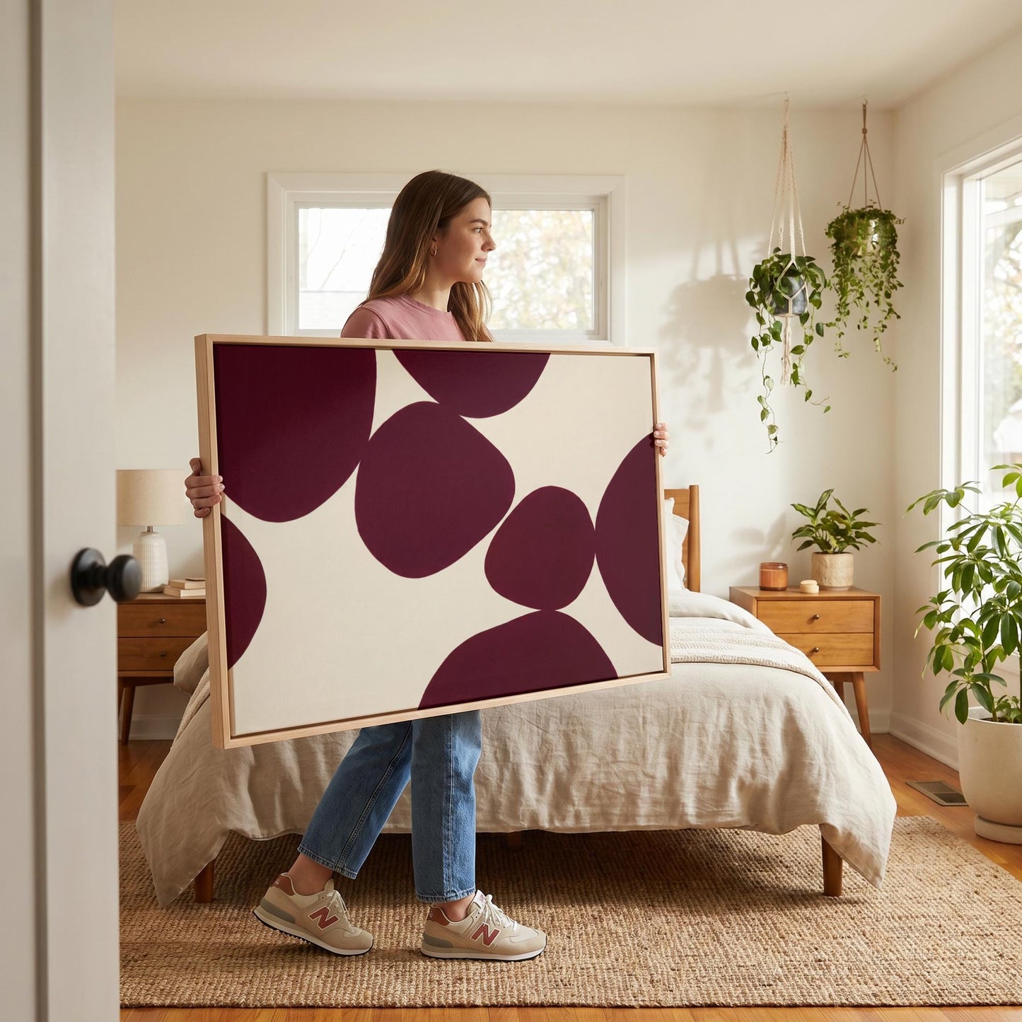 Abstract Organic Shapes Canvas Wall Art