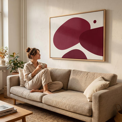 Abstract Organic Shapes Canvas Wall Art