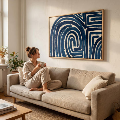 Abstract Maze Canvas Wall Art