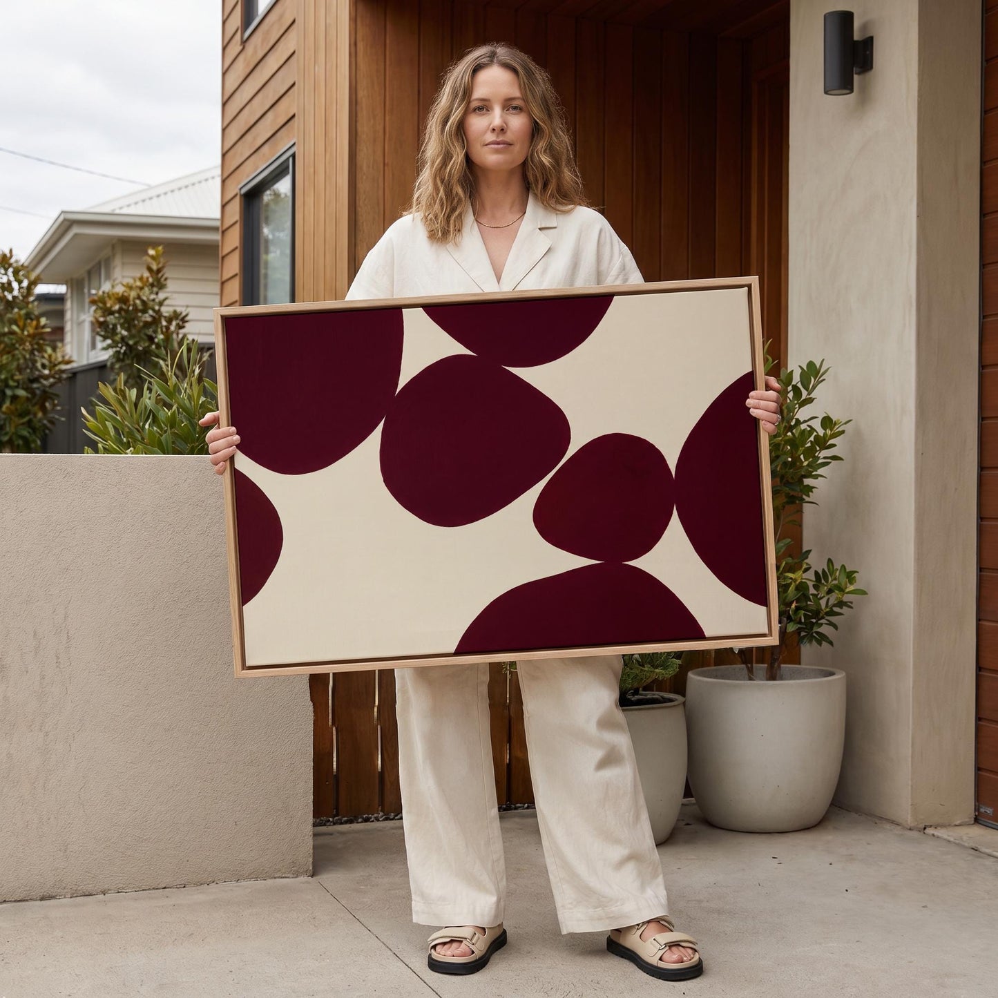 Abstract Organic Shapes Canvas Wall Art