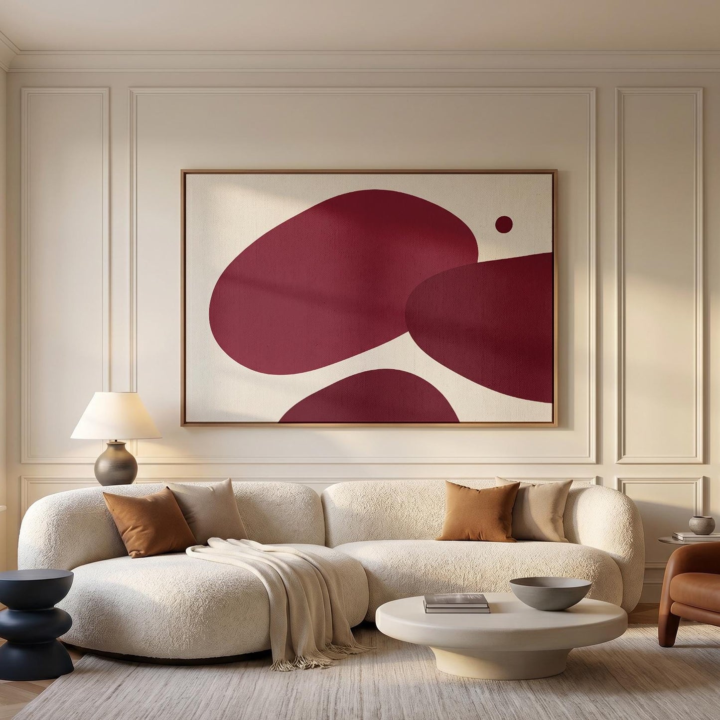 Abstract Organic Shapes Canvas Wall Art