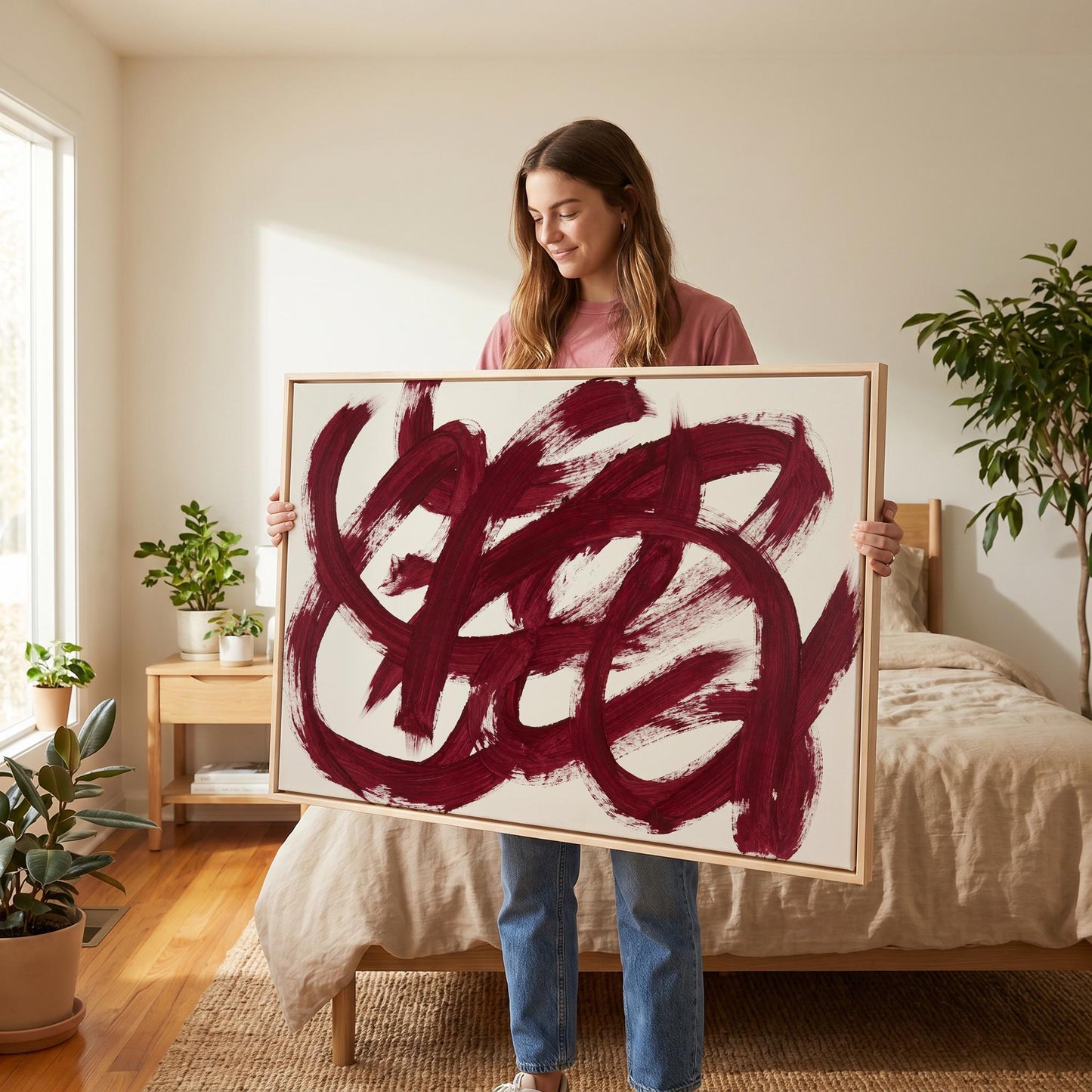 Abstract Brushstroke Canvas Wall Art