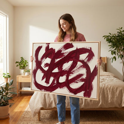 Abstract Brushstroke Canvas Wall Art