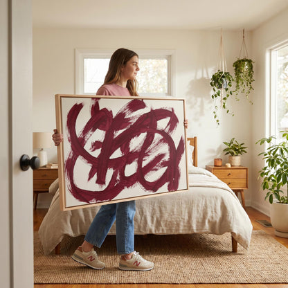 Abstract Brushstroke Canvas Wall Art