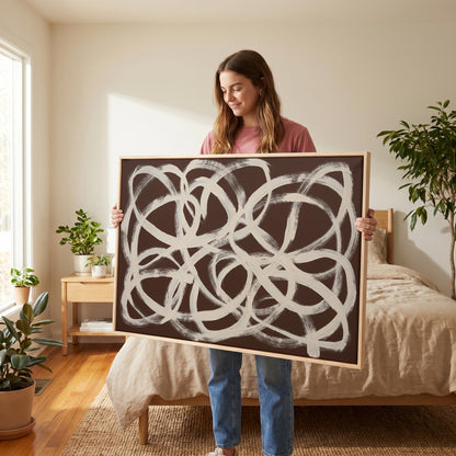 Abstract Brush Strokes Canvas Wall Art
