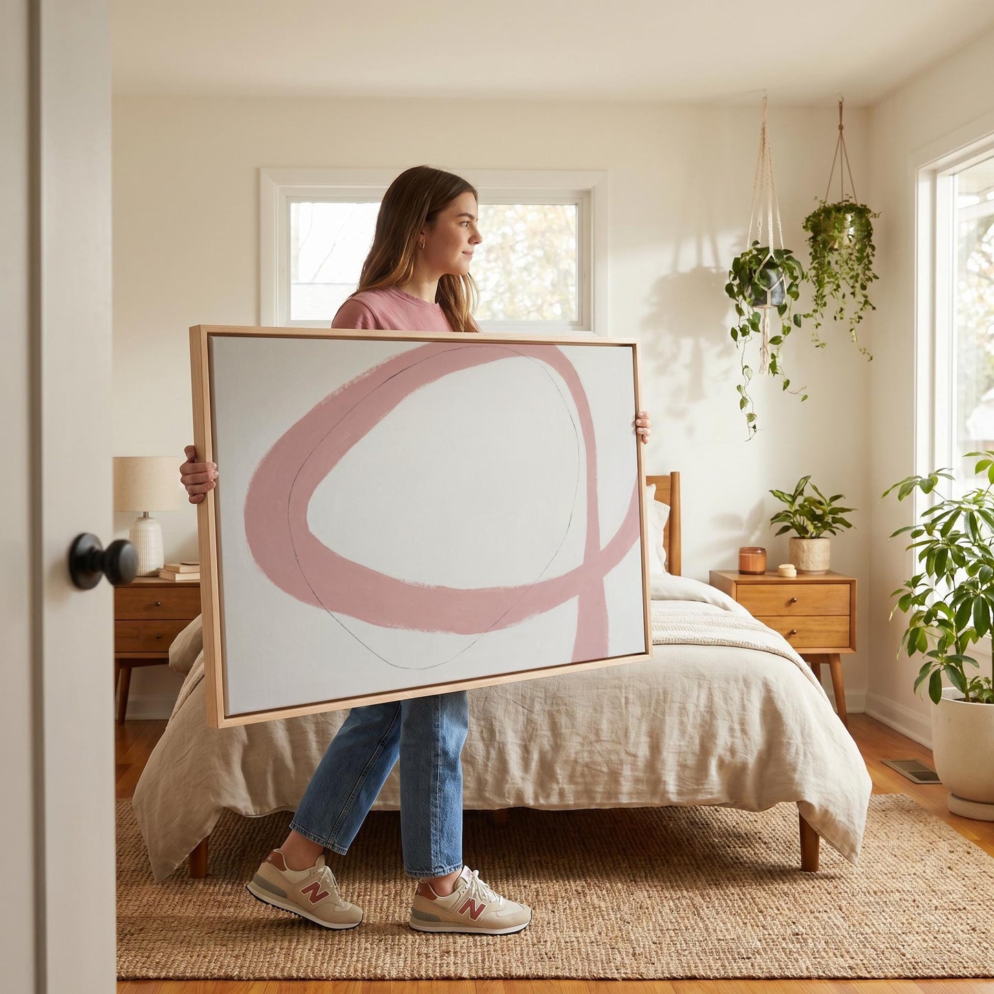 Abstract Brush Stroke Canvas Wall Art