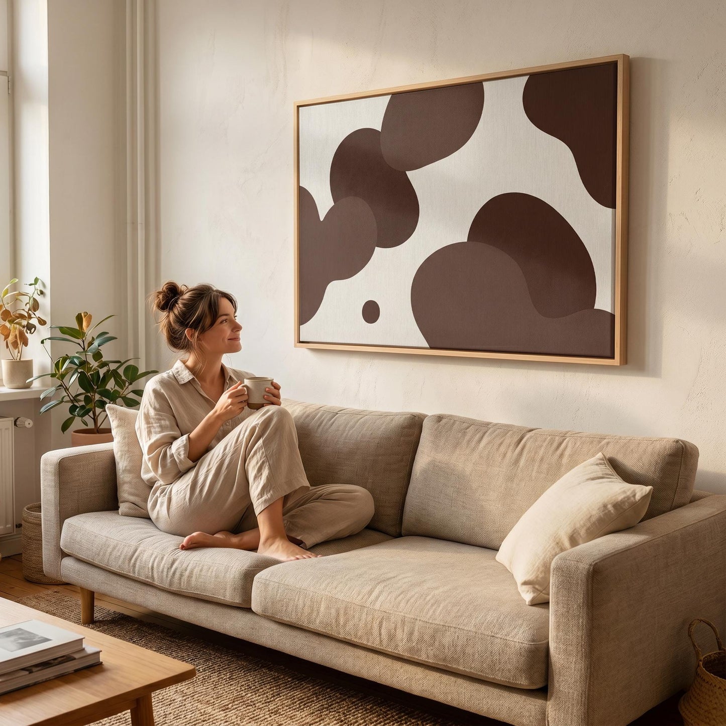 Abstract Organic Shapes Canvas Wall Art