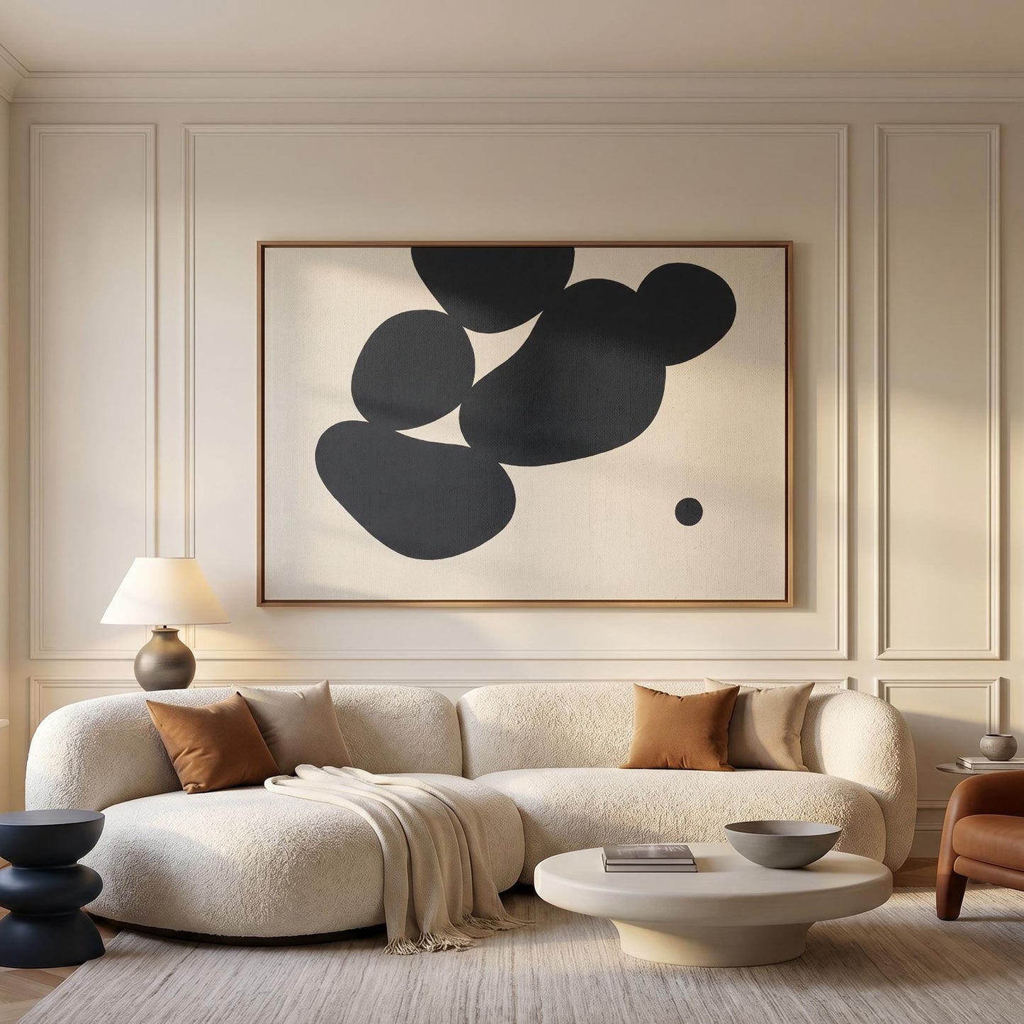 Abstract Organic Shapes Canvas Wall Art