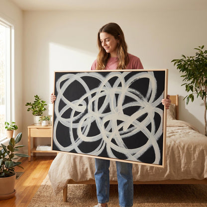 Abstract Circles Canvas Wall Art