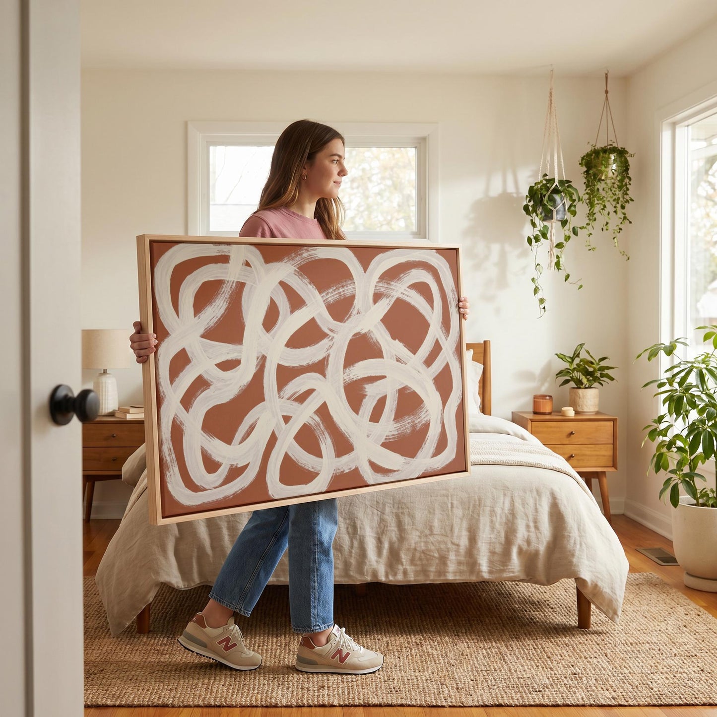 Abstract Brush Stroke Canvas Wall Art