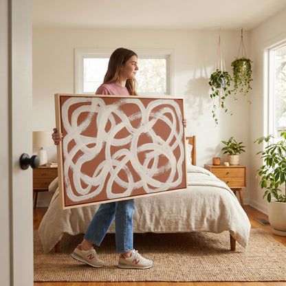 Abstract Brush Stroke Canvas Wall Art