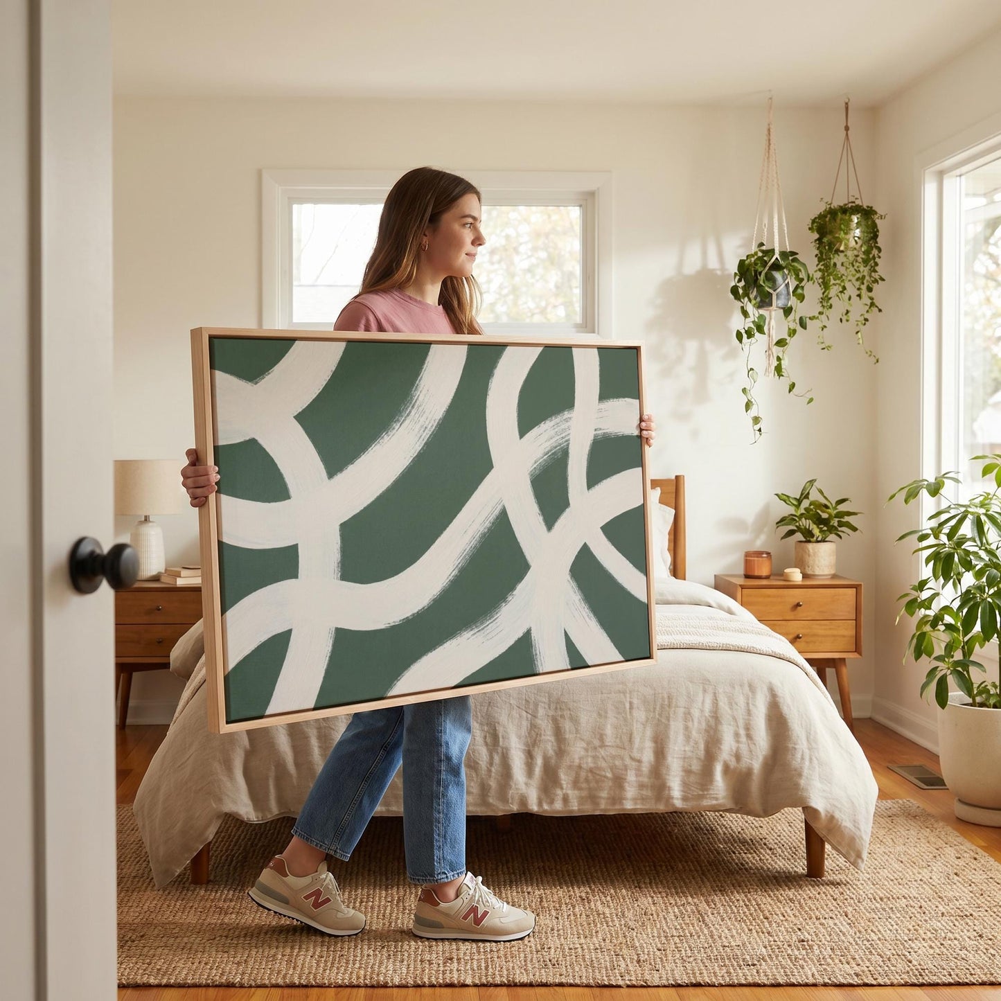 Abstract Brush Stroke Canvas Wall Art
