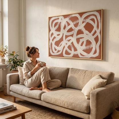 Abstract Brush Stroke Canvas Wall Art
