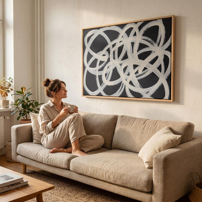 Abstract Circles Canvas Wall Art