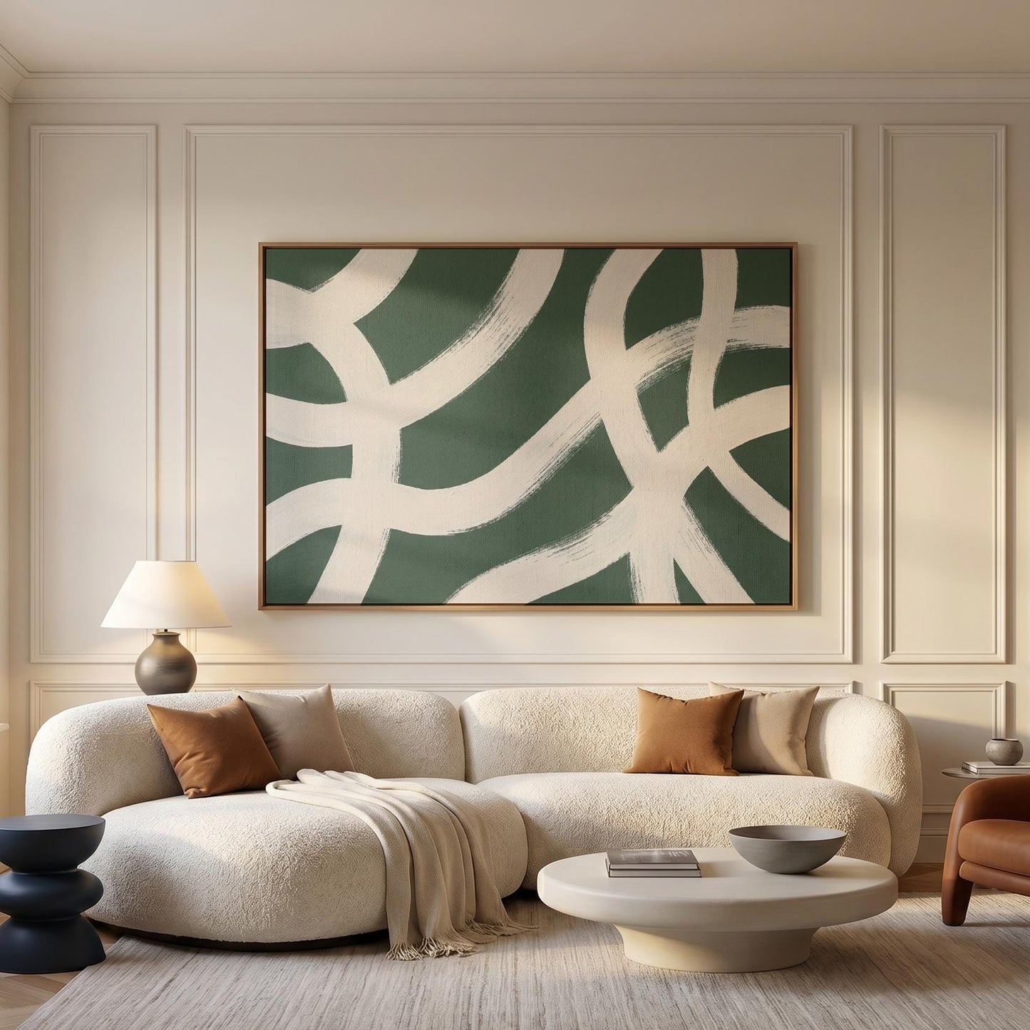 Abstract Brush Stroke Canvas Wall Art