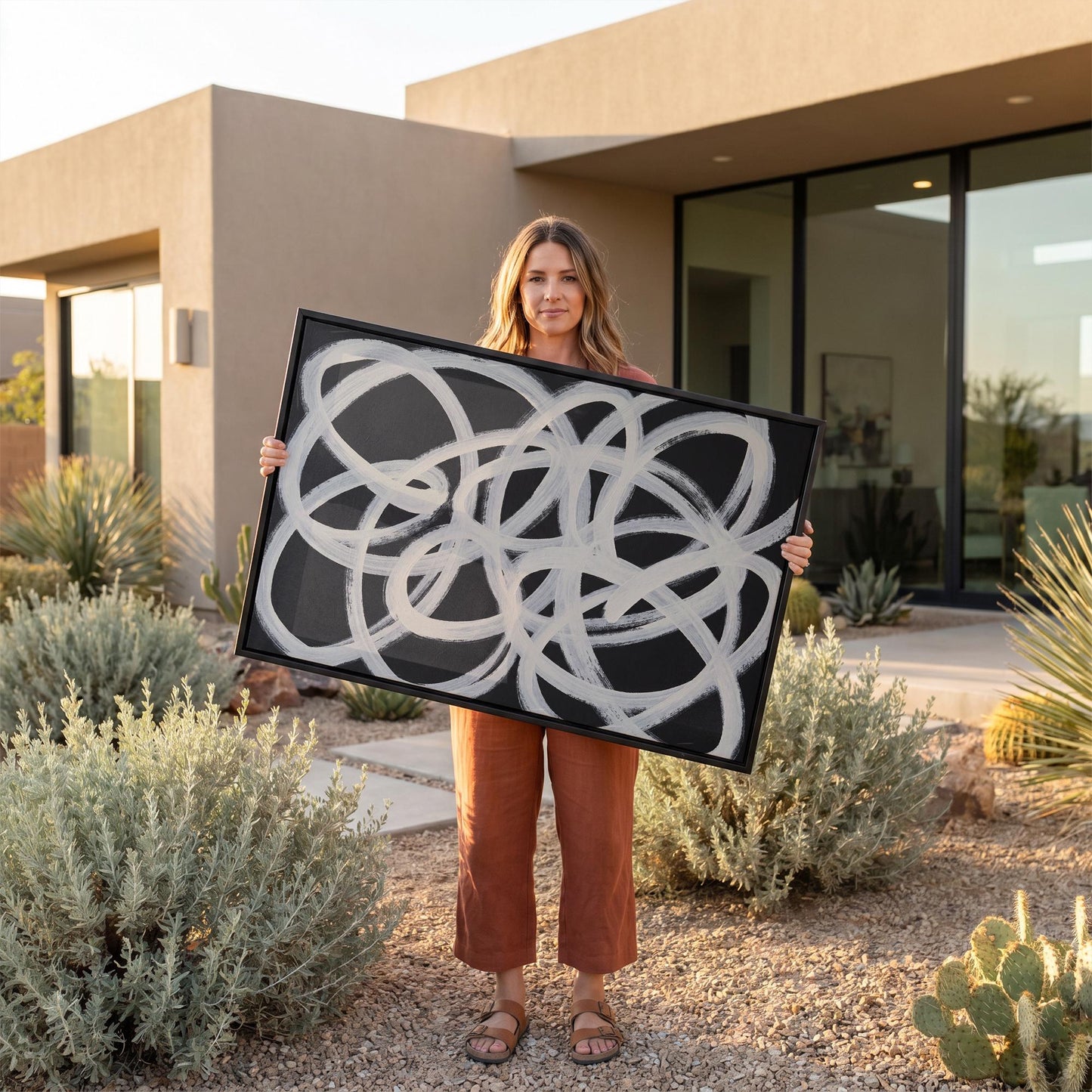 Abstract Circles Canvas Wall Art