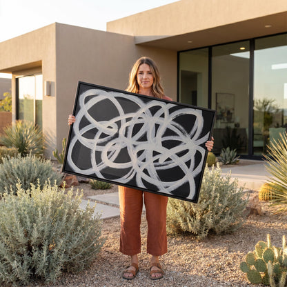 Abstract Circles Canvas Wall Art