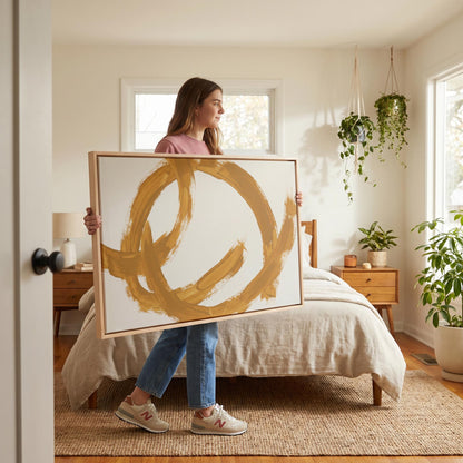 Abstract Brush Stroke Canvas Wall Art