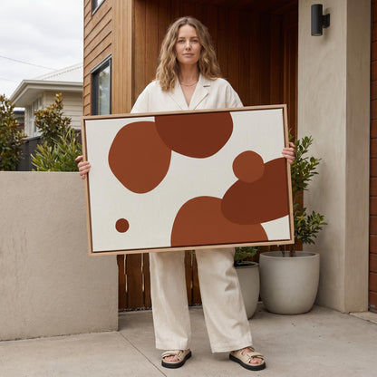 Abstract Organic Shapes Canvas Wall Art
