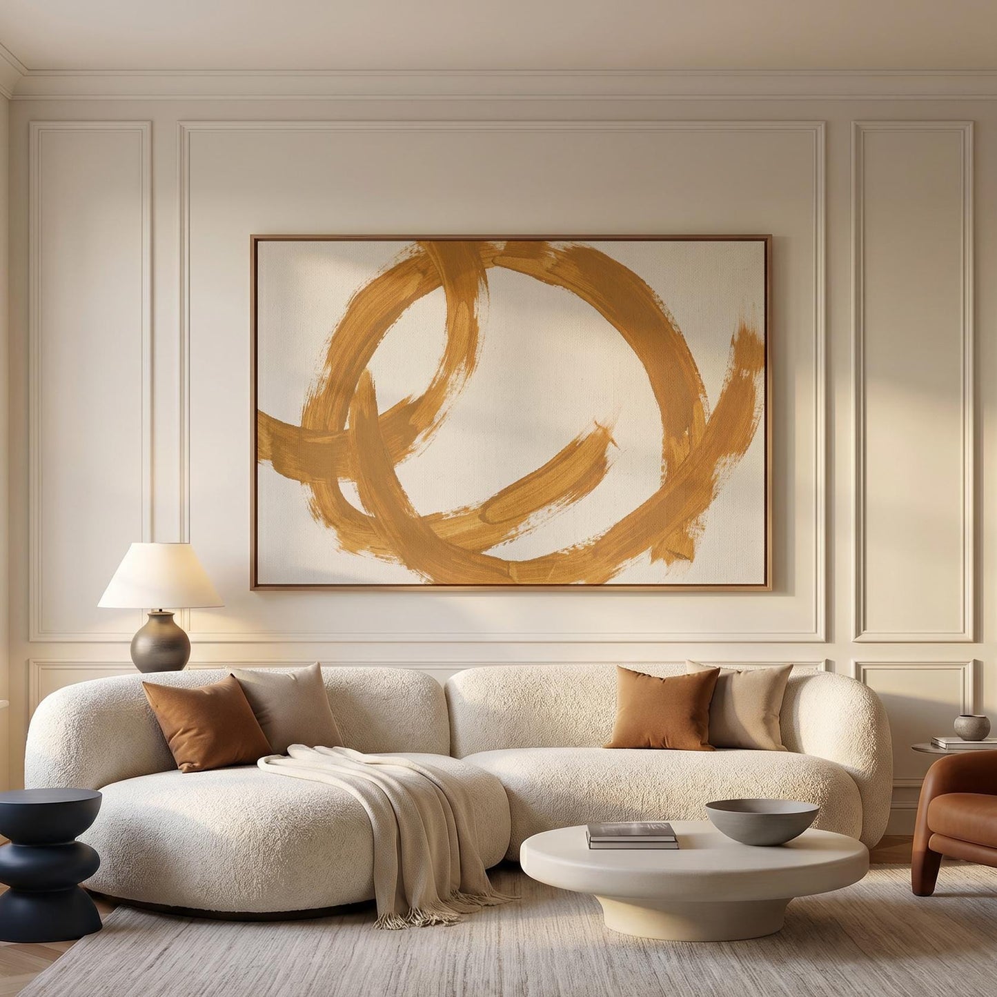 Abstract Brush Stroke Canvas Wall Art
