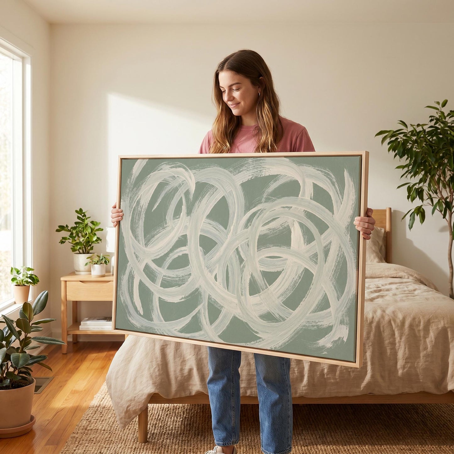 Abstract Swirl Canvas Wall Art