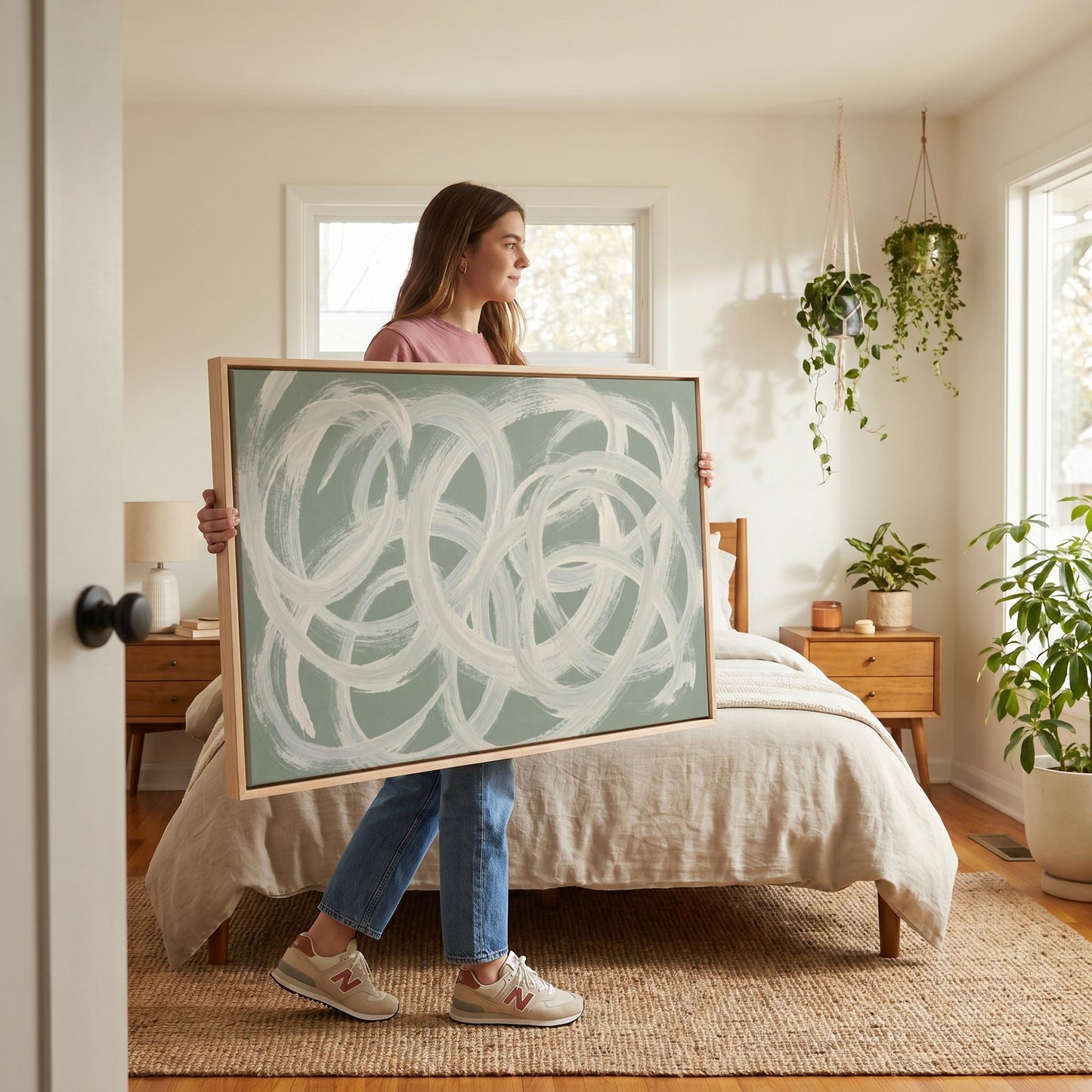 Abstract Swirl Canvas Wall Art