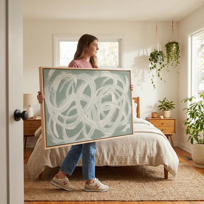 Abstract Swirl Canvas Wall Art