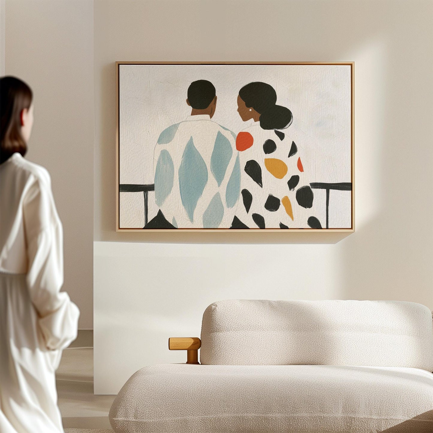 Abstract Couple Canvas Wall Art