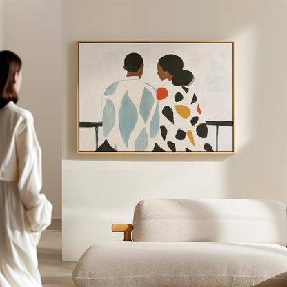 Abstract Couple Canvas Wall Art