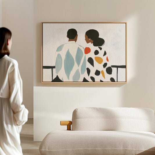 Abstract Couple Canvas Wall Art