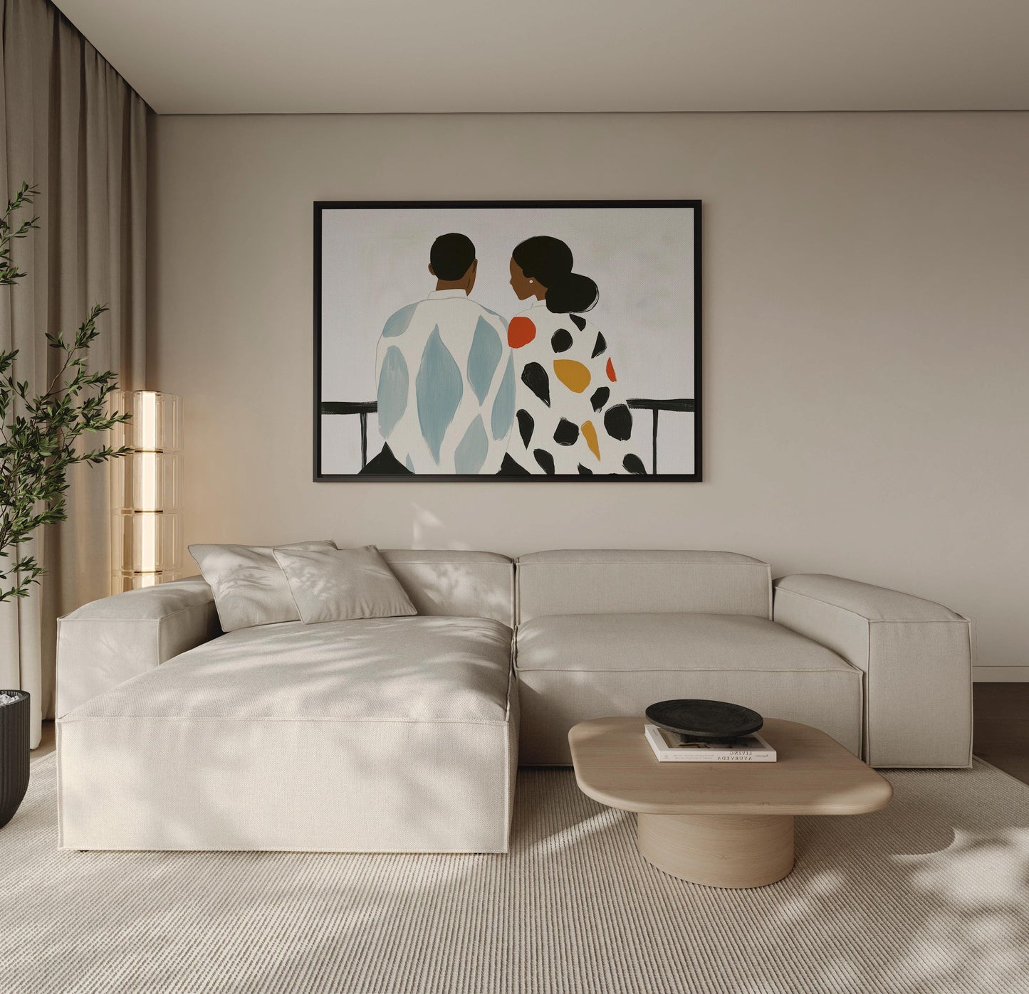 Abstract Couple Canvas Wall Art